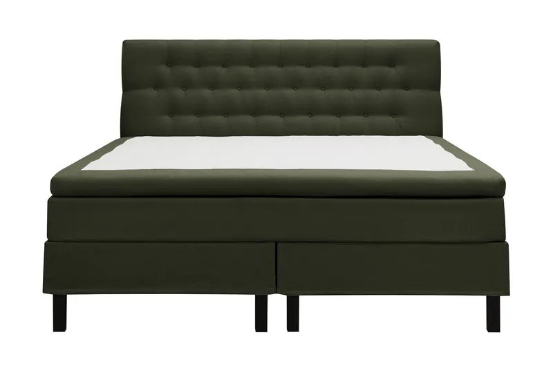 HVILA Classic komplett sengepakke 160x200 cm kontinentalseng med diamantmønstret sengegavl - Grønn - Møbler - Senger - Kontinentalsenger
