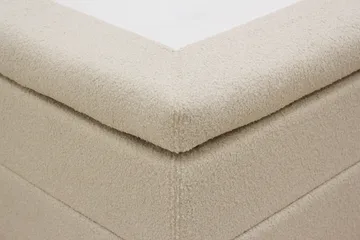 HVILA Classic komplett sengepakke 160x200 cm kontinentalseng med rutet sengegavl - Beige / Teddy - Møbler - Senger - Kontinentalsenger
