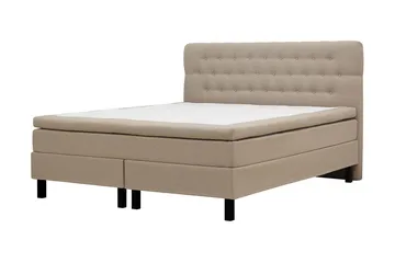 HVILA Classic komplett sengepakke 180x200 cm kontinentalseng med diamantmønstret sengegavl - Beige - Møbler - Senger - Kontinentalsenger
