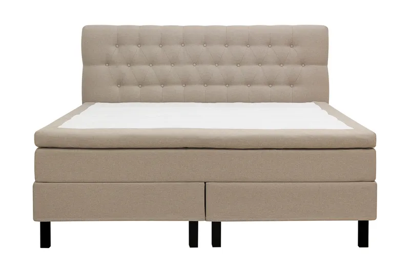 HVILA Classic komplett sengepakke 180x200 cm kontinentalseng med diamantmønstret sengegavl, Beige