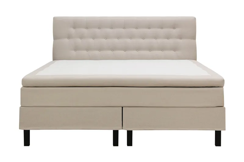 HVILA Classic komplett sengepakke 180x200 cm kontinentalseng med diamantmønstret sengegavl, Beige