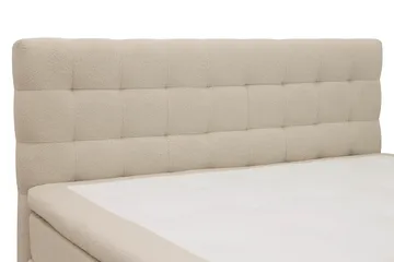 HVILA Classic komplett sengepakke 180x200 cm kontinentalseng med rutet sengegavl - Beige / Teddy - Møbler - Senger - Kontinentalsenger