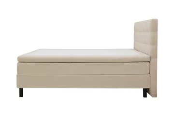 HVILA Classic komplett sengepakke 180x200 cm kontinentalseng med rutet sengegavl - Beige / Teddy - Møbler - Senger - Kontinentalsenger