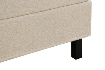 HVILA Classic komplett sengepakke 180x200 cm kontinentalseng med rutet sengegavl - Beige / Teddy - Møbler - Senger - Kontinentalsenger