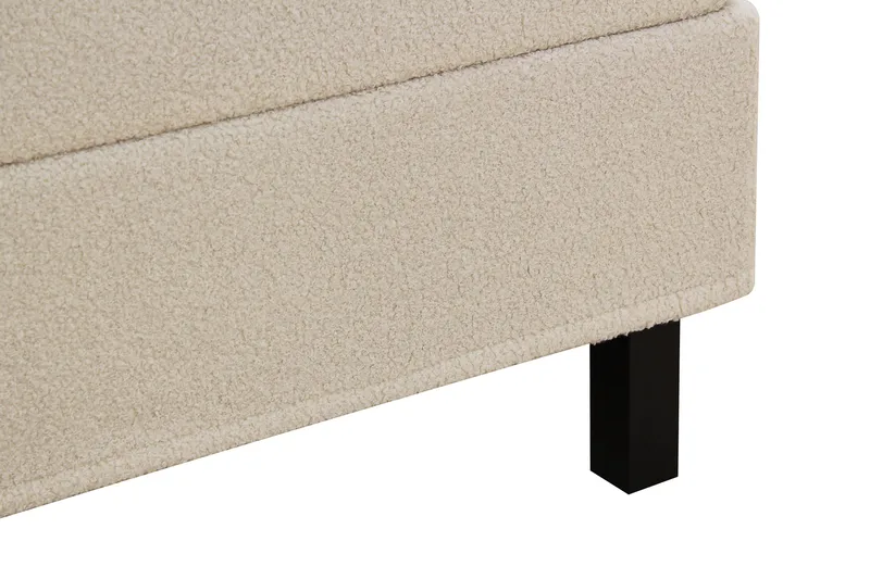 HVILA Classic komplett sengepakke 180x200 cm kontinentalseng med rutet sengegavl - Beige / Teddy - Møbler - Senger - Kontinentalsenger