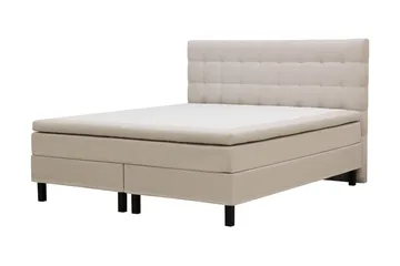 HVILA Classic komplett sengepakke 180x200 cm kontinentalseng med rutet sengegavl - Beige - Møbler - Senger - Kontinentalsenger