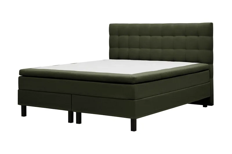 HVILA Classic komplett sengepakke 180x200 cm kontinentalseng med rutet sengegavl - Grønn - Møbler - Senger - Kontinentalsenger