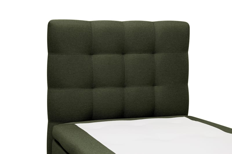 HVILA Classic komplett sengepakke 90x200 cm, kontinentalseng med rutete sengegavl - Grønn - Møbler - Senger - Kontinentalsenger