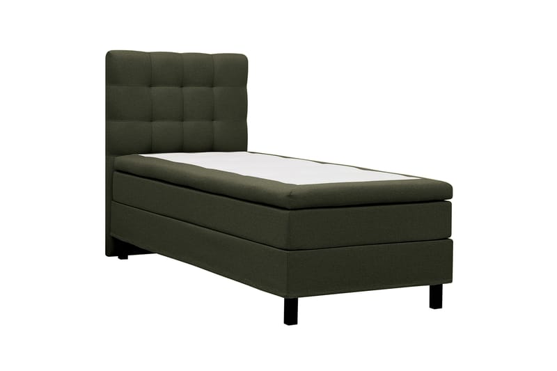 HVILA Classic komplett sengepakke 90x200 cm, kontinentalseng med rutete sengegavl - Grønn - Møbler - Senger - Kontinentalsenger