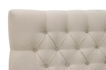 HVILA Lyx komplett sengesett 160x200 cm kontinentalseng med knappepolstret sengegavl i fløyel - Beige / Fløyel - Møbler - Senger - Kontinentalsenger
