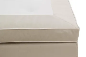 HVILA Lyx komplett sengesett 160x200 cm kontinentalseng med knappepolstret sengegavl i fløyel - Beige / Fløyel - Møbler - Senger - Kontinentalsenger