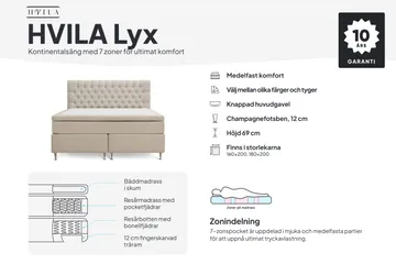 HVILA Lyx komplett sengesett 160x200 cm kontinentalseng med knappepolstret sengegavl i fløyel - Grå / Fløyel - Møbler - Senger - Kontinentalsenger