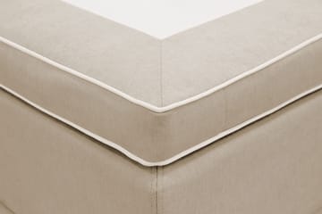 HVILA Lyx komplett sengesett 180x200 cm kontinentalseng med knappepolstret sengegavl - Beige - Møbler - Senger - Kontinentalsenger