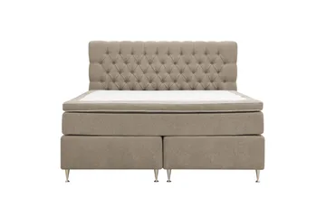 HVILA Lyx komplett sengesett 180x200 cm kontinentalseng med knappepolstret sengegavl i chenille