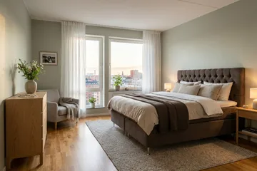 HVILA Lyx komplett sengesett 180x200 cm kontinentalseng med knappepolstret sengegavl i chenille - Mørkebrun - Møbler - Senger - Kontinentalsenger