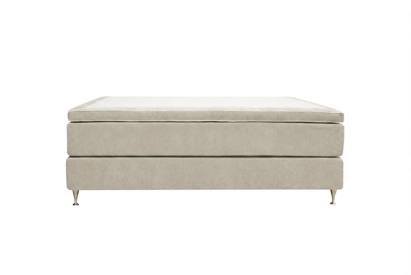 HVILA Premium kontinentalseng 160x200 cm - Beige stoff - Møbler - Senger - Kontinentalsenger