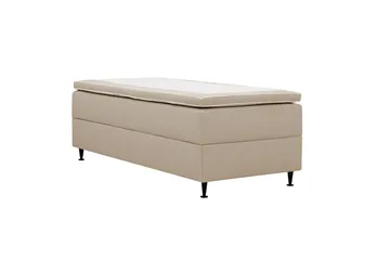 HVILA Plus kontinentalseng med oppbevaring 90x200 cm - Beige - Møbler - Senger - Enkeltsenger