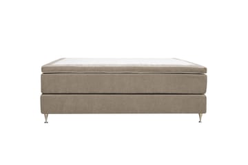 HVILA Premium kontinentalseng 160x200 cm - Lysebrunt stoff - Møbler - Senger - Kontinentalsenger