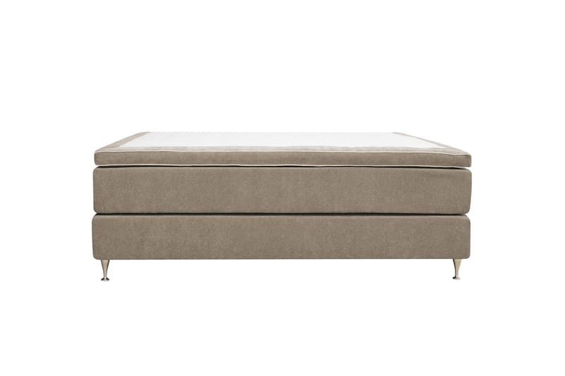 HVILA Premium kontinentalseng 160x200 cm - Lysebrunt stoff - Møbler - Senger - Kontinentalsenger