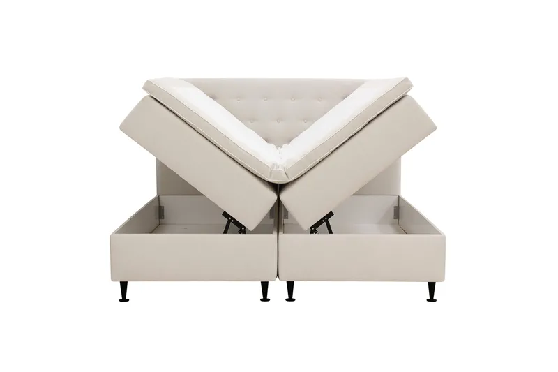 HVILA Plus komplett sengesett med oppbevaring 180x200 cm - Lys beige - Møbler - Senger - Senger med oppbevaring
