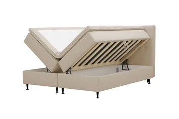 HVILA Plus komplett sengesett med oppbevaring 160x200 cm - Beige - Møbler - Senger - Enkeltsenger
