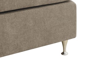 HVILA Premium kontinentalseng 160x200 cm - Lysebrunt stoff - Møbler - Senger - Kontinentalsenger