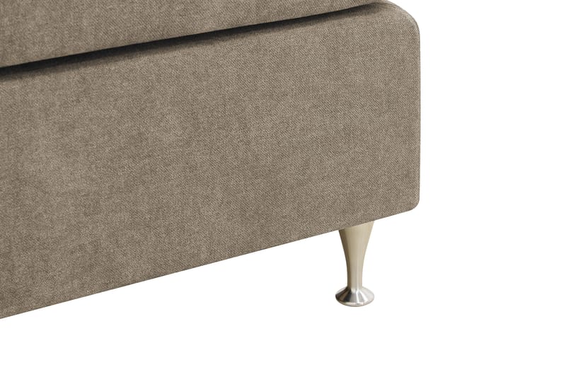 HVILA Premium kontinentalseng 160x200 cm - Lysebrunt stoff - Møbler - Senger - Kontinentalsenger