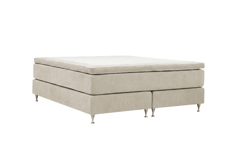 HVILA Premium kontinentalseng 160x200 cm - Beige stoff - Møbler - Senger - Kontinentalsenger