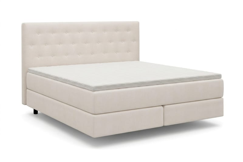 HVILA Premium sengepakke kontinentalseng 180x200 cm med svevende effekt inkl. overmadrass i polyeterskum medium - Medium - Møbler - Senger - Komplett sengepakke
