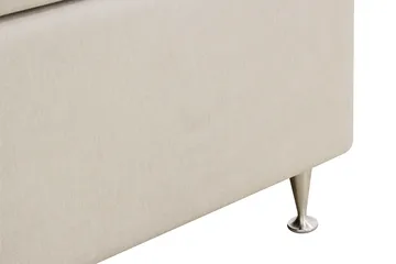 HVILA Premium Komplett Sengpakke 160x200 cm Kontinentalseng med Sengegavl - Lysebeige stoff - Møbler - Senger - Kontinentalsenger