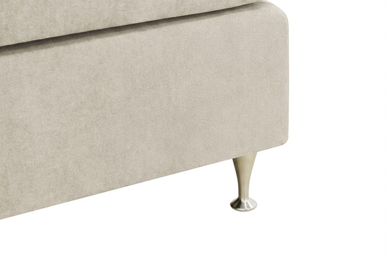 HVILA Premium komplett sengepakke 180x200 cm kontinentalseng med sengegavl - Beige stoff - Møbler - Senger - Kontinentalsenger