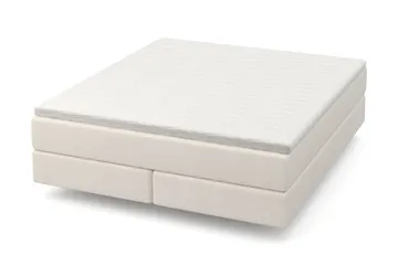 HVILA Premium kontinentalseng 180x200 cm med svevende effekt inkl. overmadrass i polyeterskum myk/medium med vaskbart trekk - Myk/medium - Møbler - Senger - Komplett sengepakke