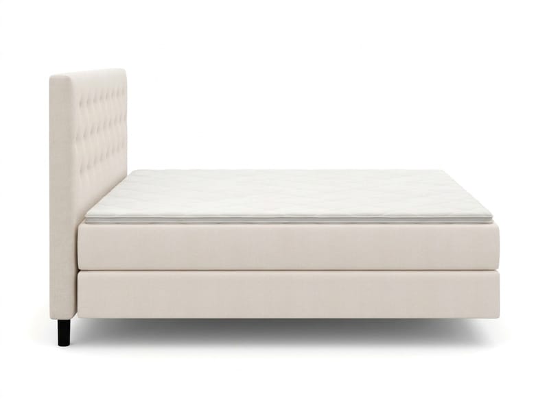 HVILA Premium sengepakke kontinentalseng 180x200 cm med svevende effekt inkl. overmadrass i polyesterskum vendbar sommer- og vinterside og vaskbart trekk - Sommer- og vinterside - Møbler - Senger - Komplett sengepakke