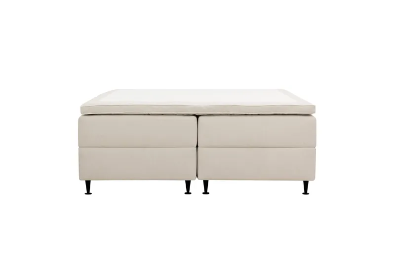 HVILA Plus kontinentalseng med oppbevaring 160x200 cm, Lys beige