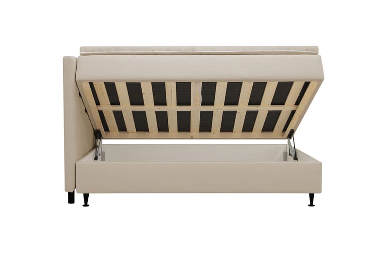 HVILA Plus komplett sengesett med oppbevaring 120x200 cm - Beige - Møbler - Senger - Kontinentalsenger