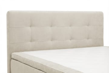 HVILA Premium komplett sengesett 160x200 cm kontinentalseng med sengegavl - Beige stoff - Møbler - Senger - Kontinentalsenger