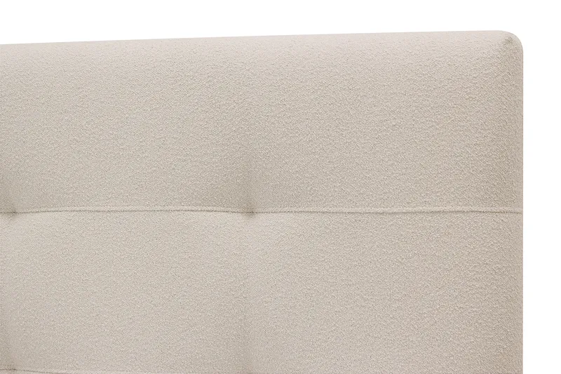 HVILA Premium Komplett Sengpakke 180x200 cm Kontinentalseng med Sengegavl - Lysebeige bouclé - Møbler - Senger - Kontinentalsenger