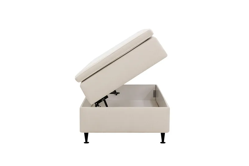 HVILA Plus kontinentalseng med oppbevaring 90x200 cm - Lys beige - Møbler - Senger - Senger med oppbevaring
