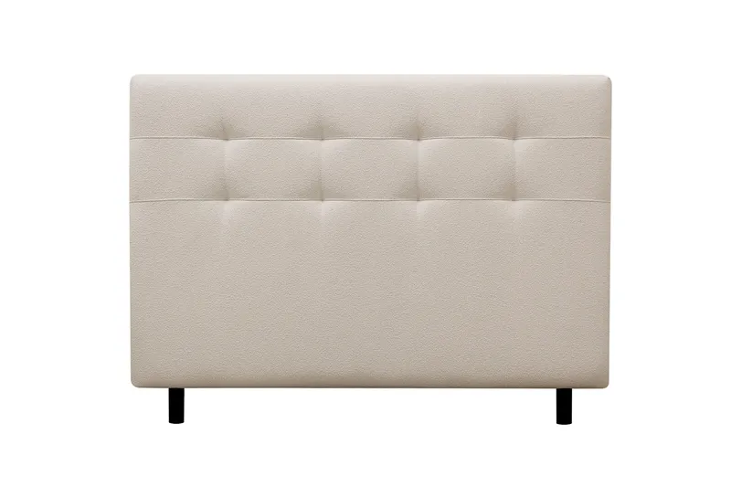 HVILA Premium Komplett Sengpakke 180x200 cm Kontinentalseng med Sengegavl - Lysebeige bouclé - M øbler - Senger - Kontinentalsenger