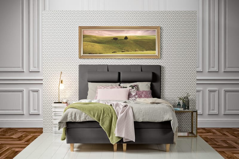 James kontinentalseng 160x200 cm - Lysegrå - Møbler - Senger - Kontinentalsenger