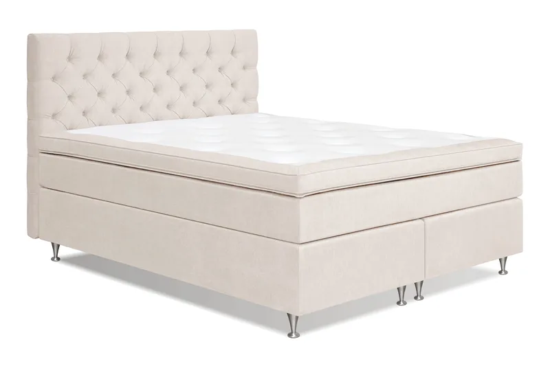 Joluma Kontinentalseng 160x200 Fast - Lysbeige - Møbler - Senger - Kontinentalsenger