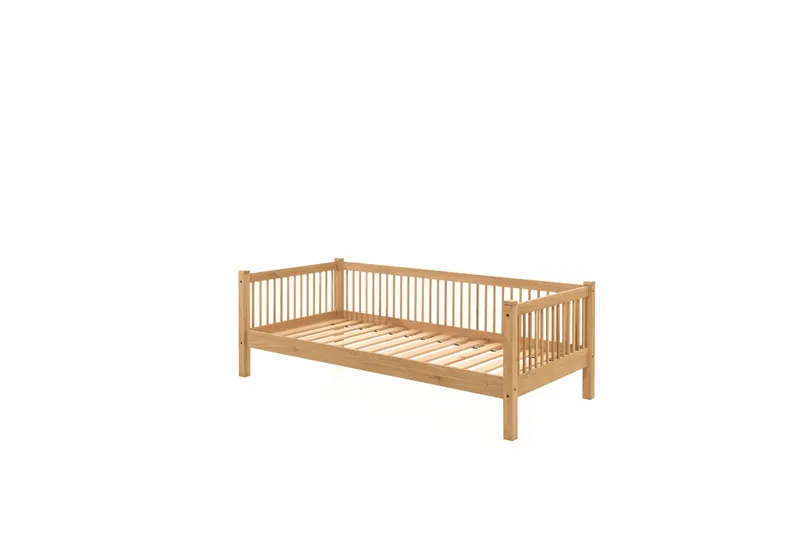 Juniorseng med stelleenhet og garderobe Forrest Eik - Eik - Møbler - Barnemøbler - Barnemøbelsett