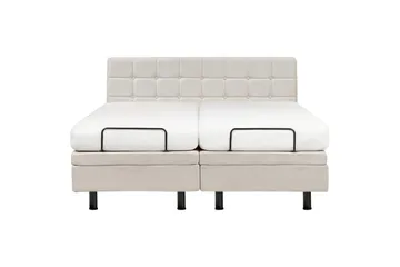Justerbar seng Duke - Beige, svart, 160x200 cm - Møbler - Senger - Sengeramme & sengestamme