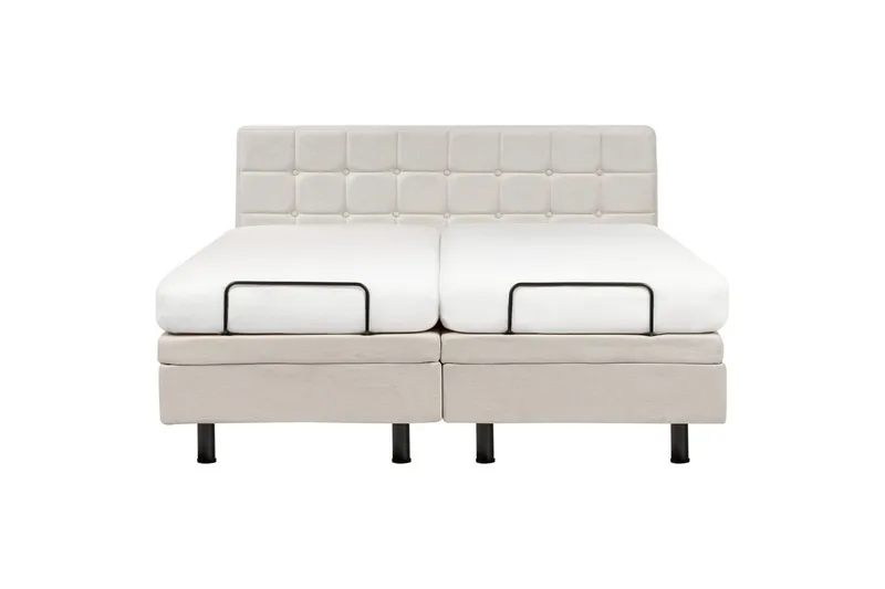 Justerbar seng Duke - Beige, svart, 160x200 cm - Møbler - Senger - Sengeramme & sengestamme