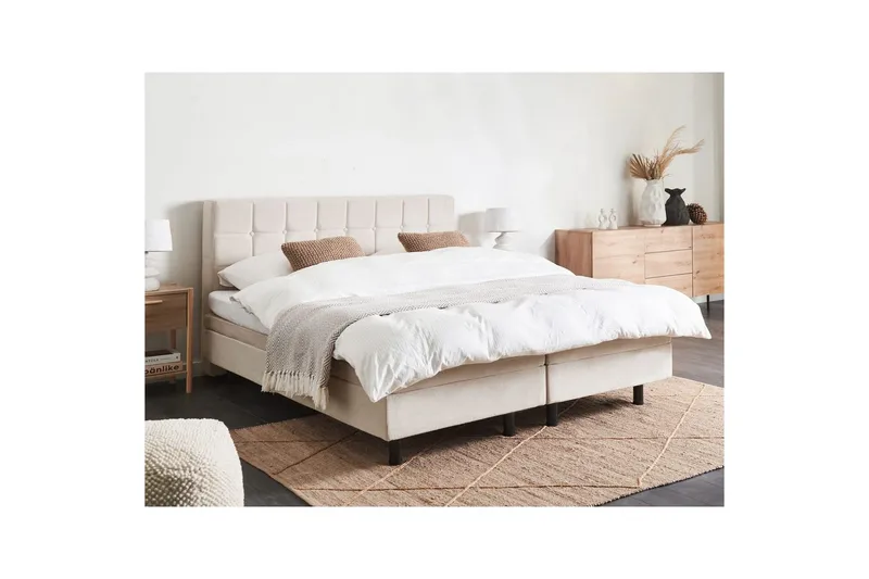 Justerbar seng Duke - Beige, svart, 160x200 cm - Møbler - Senger - Sengeramme & sengestamme