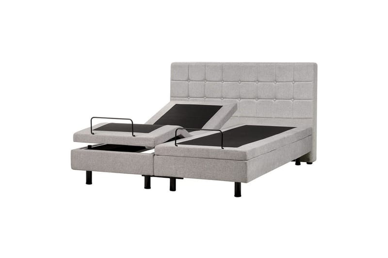 Justerbar seng Duke, Grå, svart, 160x200 cm