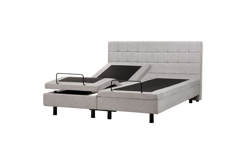 Justerbar seng Duke, Grå, svart, 180x200 cm