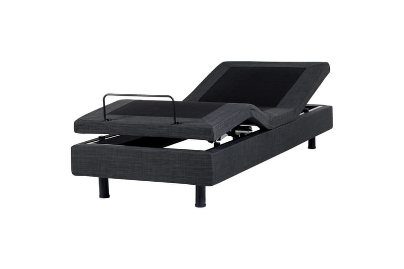 Justerbar seng uten sengegavl Duke, Grå, svart, 90x200 cm