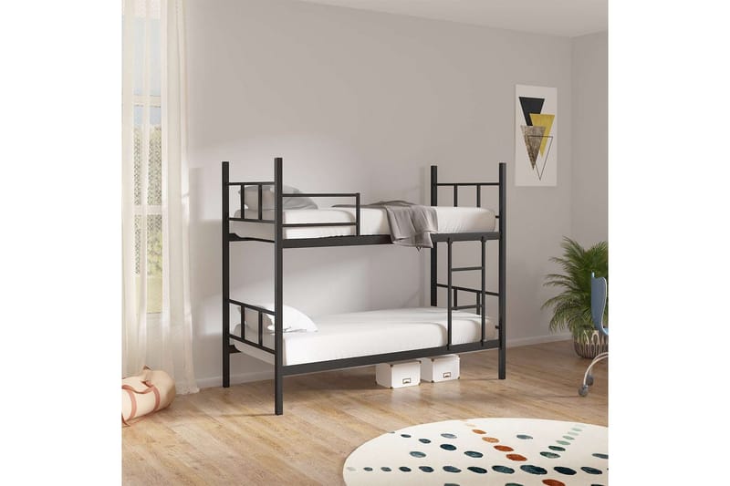 Køyeseng Defneia Svart - Svart - Møbler - Senger - Sengeramme & sengestamme