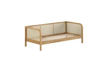Kabin seng 90 x 200 cm Rattan Eik - Møbler - Senger - Himmelseng